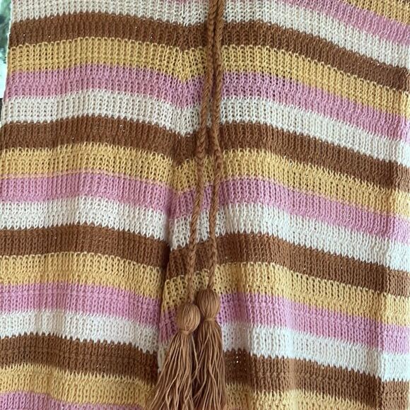 NWT L* Space Turn the tide brown and pink and white and yellow knitted pants - Picture 6 of 13